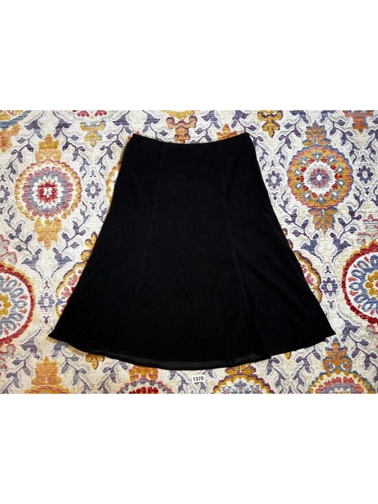 JM Collection Dresses & Skirts - JM Collection A-Line Skirt Women's 12 Black Polyester Stretch Elastic Waist Midi